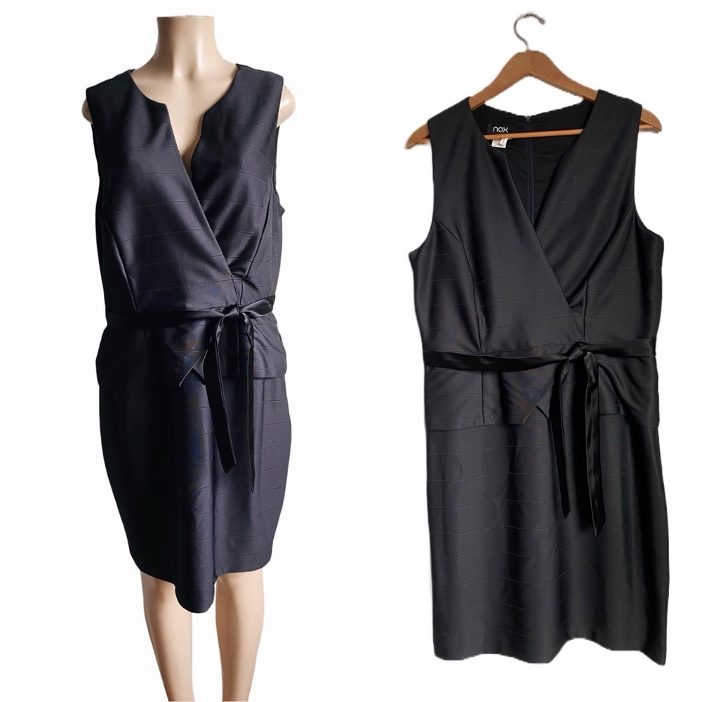 NOX Anabel Formal Sleeveless Bow Tie V-Neck Dress Cocktail Party Wedding LBD